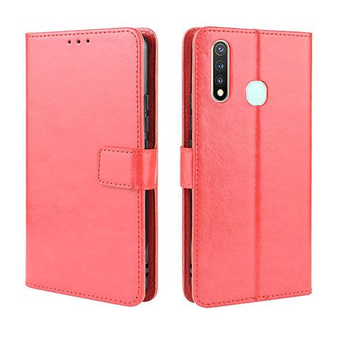 Coque Portefeuille Livre Cuir Etui Clapet BY5 pour Vivo iQOO U3 4G Rouge