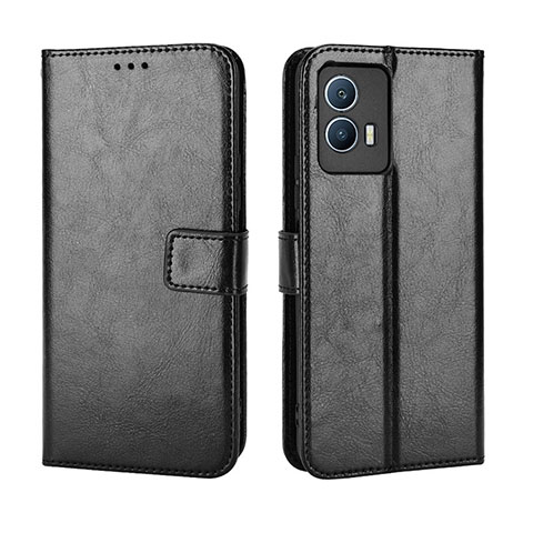 Coque Portefeuille Livre Cuir Etui Clapet BY5 pour Vivo iQOO U5 5G Noir