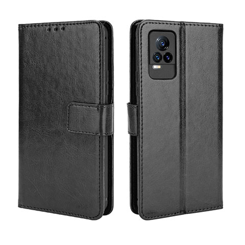 Coque Portefeuille Livre Cuir Etui Clapet BY5 pour Vivo V21e 4G Noir