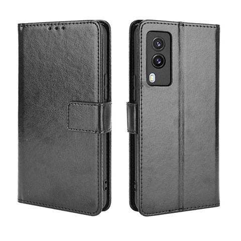 Coque Portefeuille Livre Cuir Etui Clapet BY5 pour Vivo V21e 5G Noir