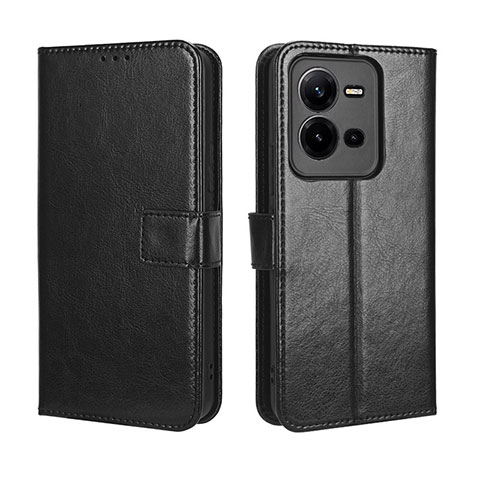 Coque Portefeuille Livre Cuir Etui Clapet BY5 pour Vivo V25 5G Noir