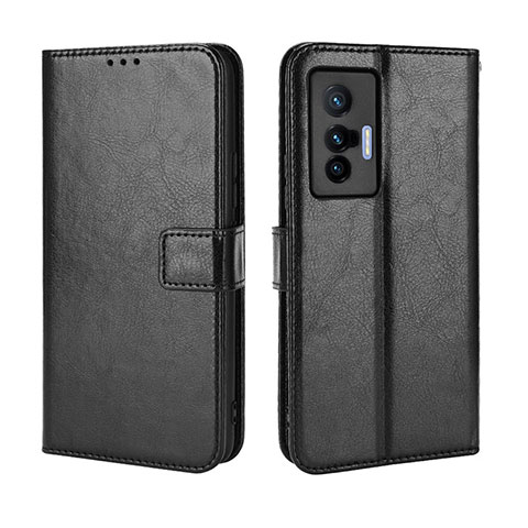 Coque Portefeuille Livre Cuir Etui Clapet BY5 pour Vivo X70t Noir