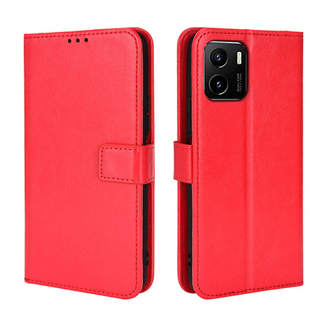 Coque Portefeuille Livre Cuir Etui Clapet BY5 pour Vivo Y01A Rouge