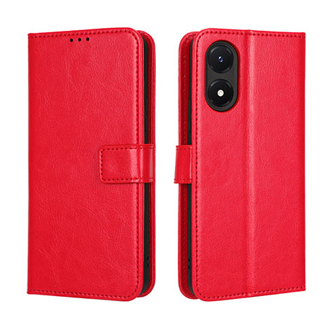 Coque Portefeuille Livre Cuir Etui Clapet BY5 pour Vivo Y02S Rouge