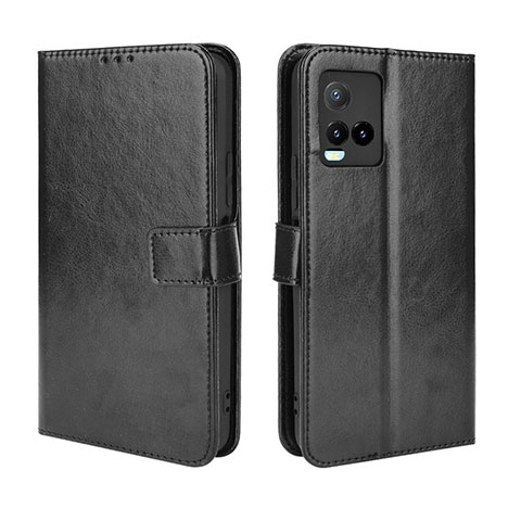 Coque Portefeuille Livre Cuir Etui Clapet BY5 pour Vivo Y21 Noir