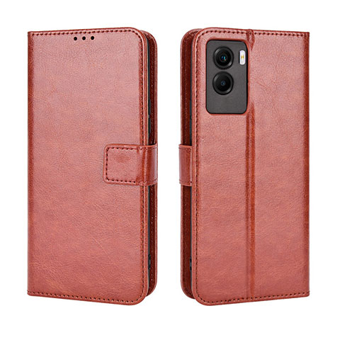 Coque Portefeuille Livre Cuir Etui Clapet BY5 pour Vivo Y72t Marron