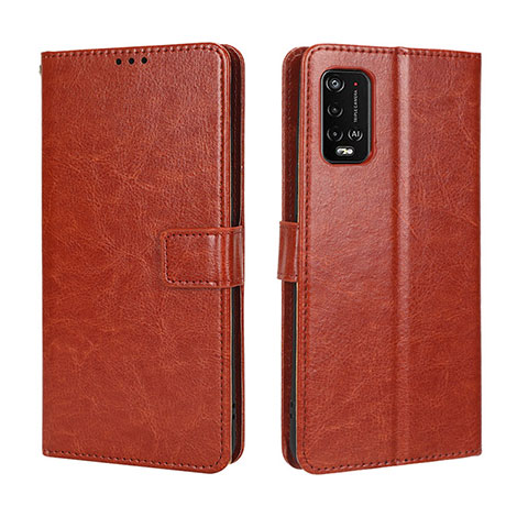 Coque Portefeuille Livre Cuir Etui Clapet BY5 pour Wiko Power U10 Marron