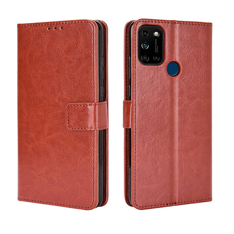 Coque Portefeuille Livre Cuir Etui Clapet BY5 pour Wiko View5 Plus Marron