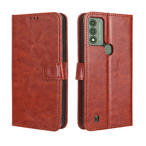 Coque Portefeuille Livre Cuir Etui Clapet BY5 pour Wiko Voix Marron