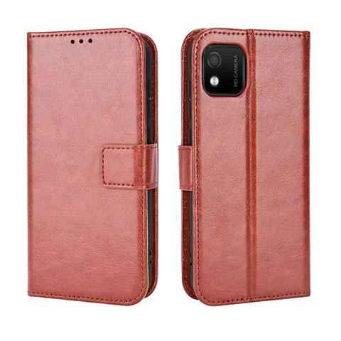 Coque Portefeuille Livre Cuir Etui Clapet BY5 pour Wiko Y52 Marron