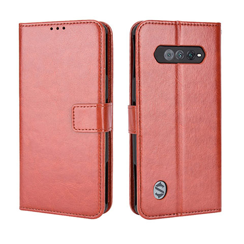 Coque Portefeuille Livre Cuir Etui Clapet BY5 pour Xiaomi Black Shark 4S 5G Marron