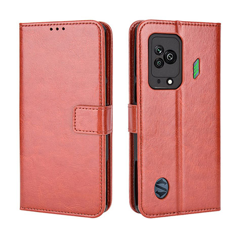 Coque Portefeuille Livre Cuir Etui Clapet BY5 pour Xiaomi Black Shark 5 5G Marron