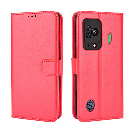 Coque Portefeuille Livre Cuir Etui Clapet BY5 pour Xiaomi Black Shark 5 5G Rouge