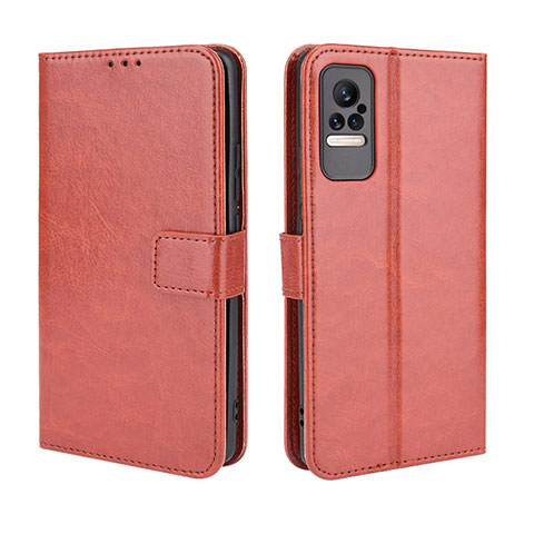 Coque Portefeuille Livre Cuir Etui Clapet BY5 pour Xiaomi Civi 5G Marron