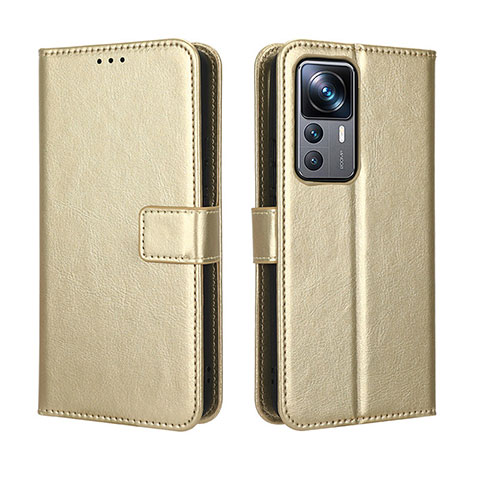 Coque Portefeuille Livre Cuir Etui Clapet BY5 pour Xiaomi Mi 12T 5G Or