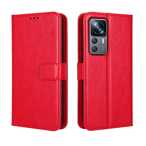 Coque Portefeuille Livre Cuir Etui Clapet BY5 pour Xiaomi Mi 12T 5G Rouge