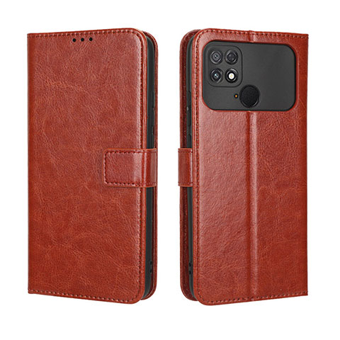 Coque Portefeuille Livre Cuir Etui Clapet BY5 pour Xiaomi Poco C40 Marron