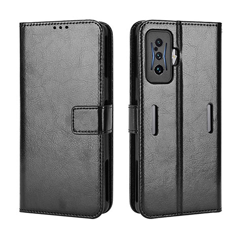 Coque Portefeuille Livre Cuir Etui Clapet BY5 pour Xiaomi Poco F4 GT 5G Noir