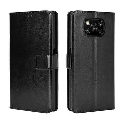 Coque Portefeuille Livre Cuir Etui Clapet BY5 pour Xiaomi Poco X3 NFC Noir