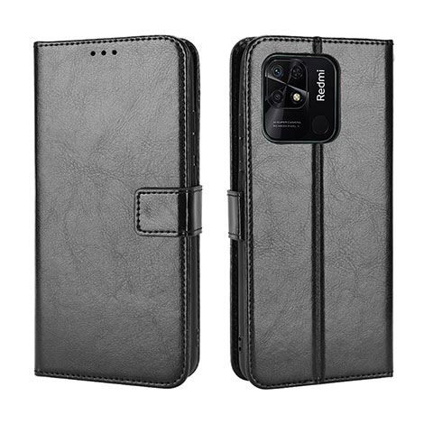 Coque Portefeuille Livre Cuir Etui Clapet BY5 pour Xiaomi Redmi 10C 4G Noir