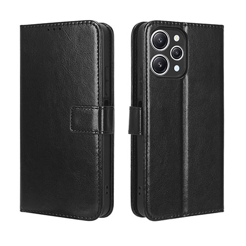 Coque Portefeuille Livre Cuir Etui Clapet BY5 pour Xiaomi Redmi 12 4G Noir