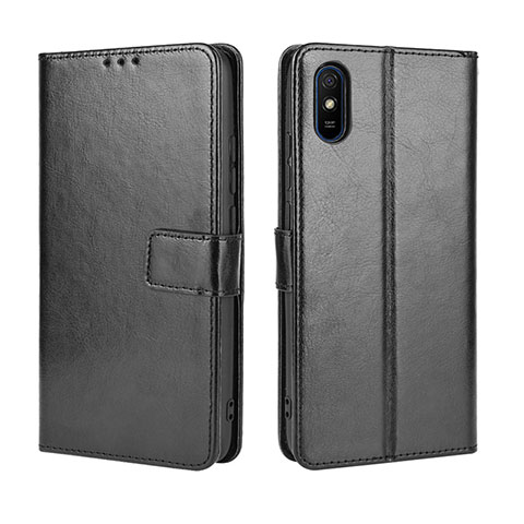 Coque Portefeuille Livre Cuir Etui Clapet BY5 pour Xiaomi Redmi 9A Noir