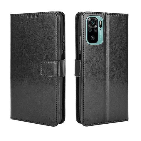 Coque Portefeuille Livre Cuir Etui Clapet BY5 pour Xiaomi Redmi Note 10S 4G Noir