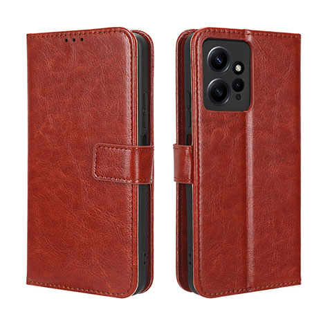 Coque Portefeuille Livre Cuir Etui Clapet BY5 pour Xiaomi Redmi Note 12 4G Marron