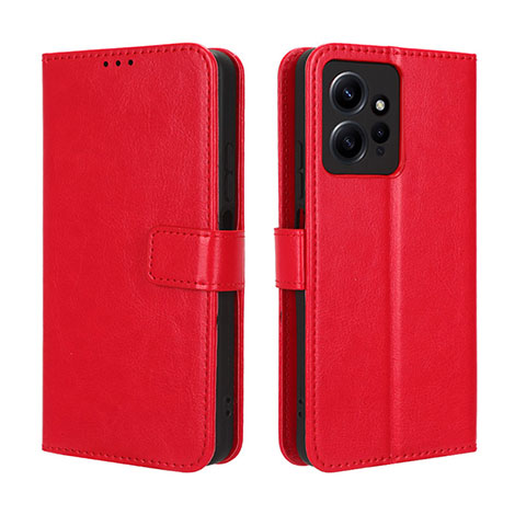 Coque Portefeuille Livre Cuir Etui Clapet BY5 pour Xiaomi Redmi Note 12 4G Rouge