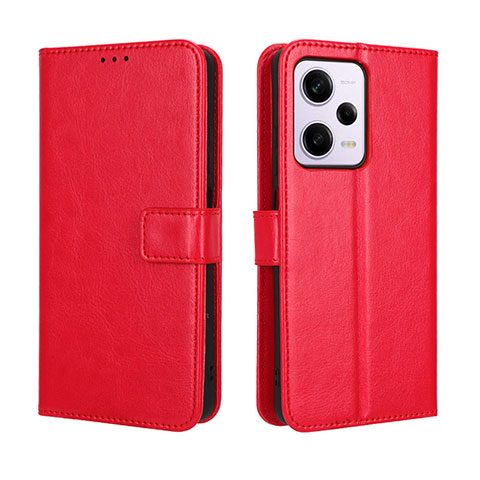 Coque Portefeuille Livre Cuir Etui Clapet BY5 pour Xiaomi Redmi Note 12 Pro 5G Rouge