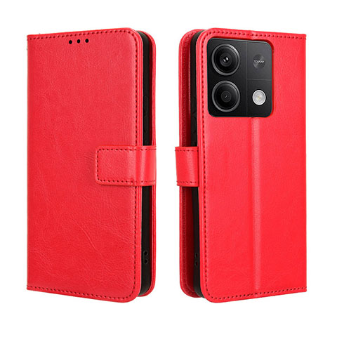 Coque Portefeuille Livre Cuir Etui Clapet BY5 pour Xiaomi Redmi Note 13 5G Rouge