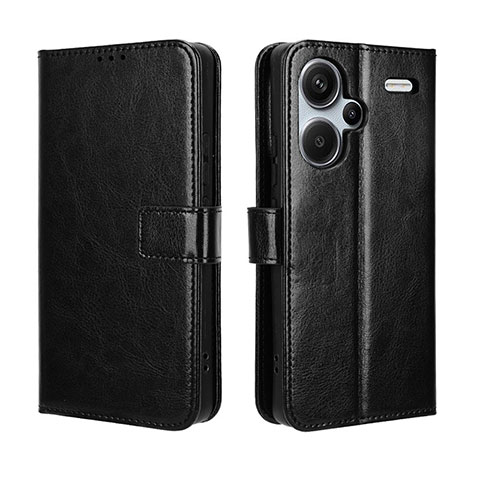 Coque Portefeuille Livre Cuir Etui Clapet BY5 pour Xiaomi Redmi Note 13 Pro+ Plus 5G Noir