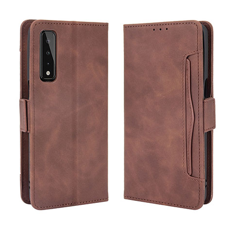 Coque Portefeuille Livre Cuir Etui Clapet BY6 pour LG Stylo 7 Marron