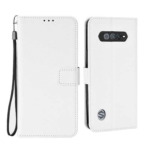 Coque Portefeuille Livre Cuir Etui Clapet BY6 pour Xiaomi Black Shark 5 RS 5G Blanc