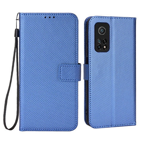Coque Portefeuille Livre Cuir Etui Clapet BY6 pour Xiaomi Mi 10T 5G Bleu