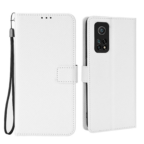 Coque Portefeuille Livre Cuir Etui Clapet BY6 pour Xiaomi Mi 10T Pro 5G Blanc