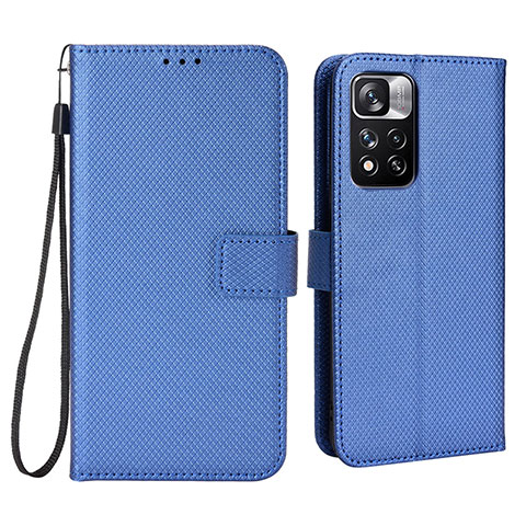 Coque Portefeuille Livre Cuir Etui Clapet BY6 pour Xiaomi Mi 11i 5G (2022) Bleu