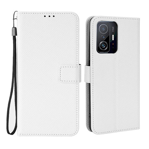 Coque Portefeuille Livre Cuir Etui Clapet BY6 pour Xiaomi Mi 11T Pro 5G Blanc