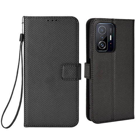 Coque Portefeuille Livre Cuir Etui Clapet BY6 pour Xiaomi Mi 11T Pro 5G Noir