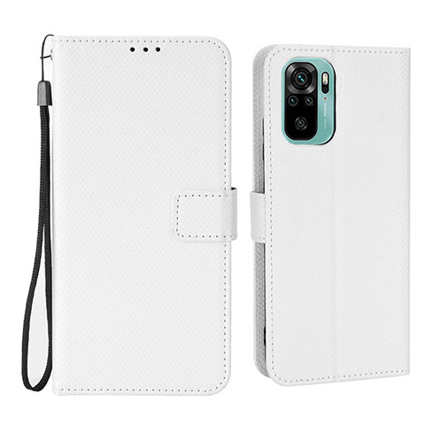 Coque Portefeuille Livre Cuir Etui Clapet BY6 pour Xiaomi Poco M5S Blanc