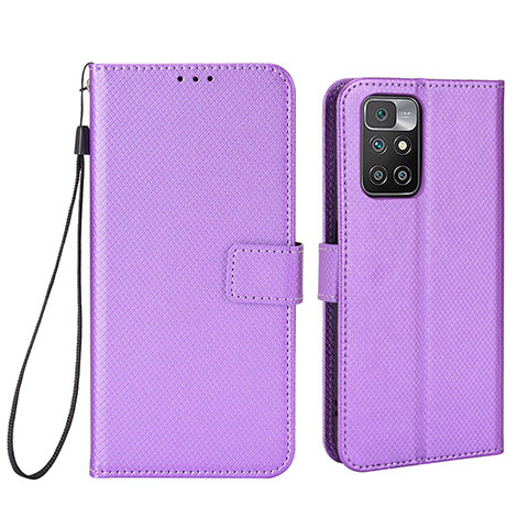 Coque Portefeuille Livre Cuir Etui Clapet BY6 pour Xiaomi Redmi 10 (2022) Violet