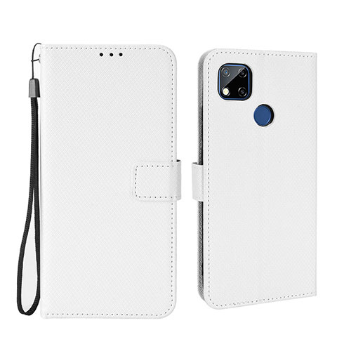 Coque Portefeuille Livre Cuir Etui Clapet BY6 pour Xiaomi Redmi 10A 4G Blanc