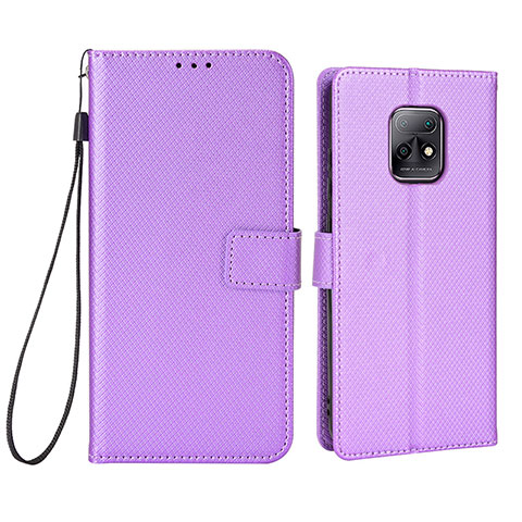 Coque Portefeuille Livre Cuir Etui Clapet BY6 pour Xiaomi Redmi 10X 5G Violet