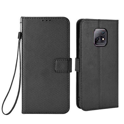 Coque Portefeuille Livre Cuir Etui Clapet BY6 pour Xiaomi Redmi 10X Pro 5G Noir