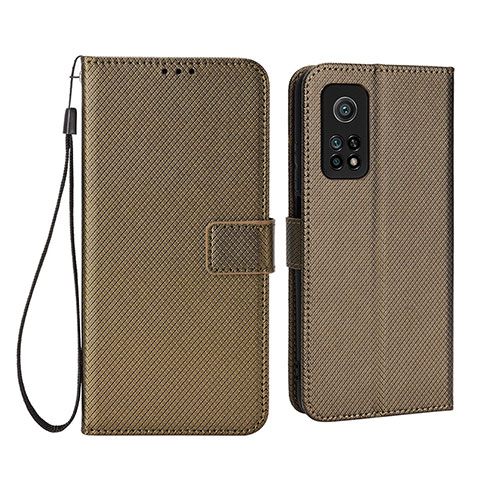 Coque Portefeuille Livre Cuir Etui Clapet BY6 pour Xiaomi Redmi K30S 5G Marron