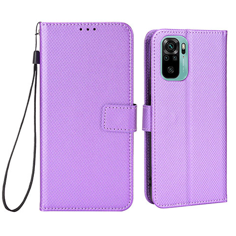 Coque Portefeuille Livre Cuir Etui Clapet BY6 pour Xiaomi Redmi Note 10S 4G Violet