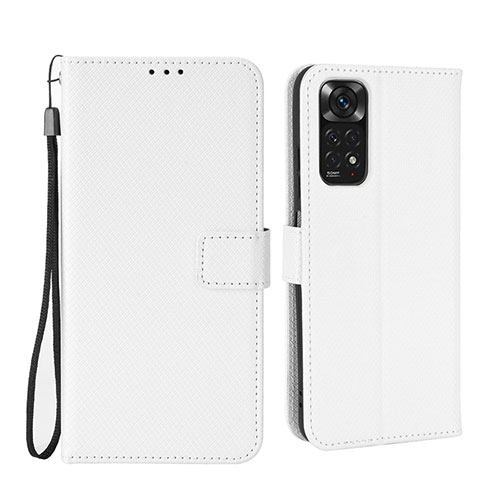 Coque Portefeuille Livre Cuir Etui Clapet BY6 pour Xiaomi Redmi Note 11 4G (2022) Blanc