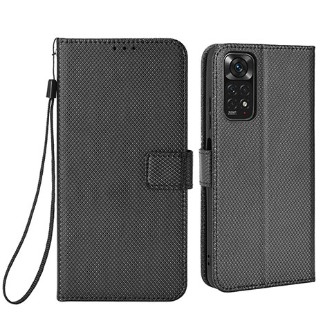 Coque Portefeuille Livre Cuir Etui Clapet BY6 pour Xiaomi Redmi Note 11 4G (2022) Noir