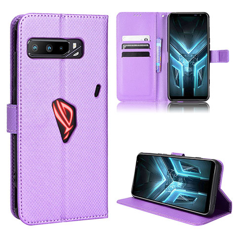 Coque Portefeuille Livre Cuir Etui Clapet BY7 pour Asus ROG Phone 3 Violet