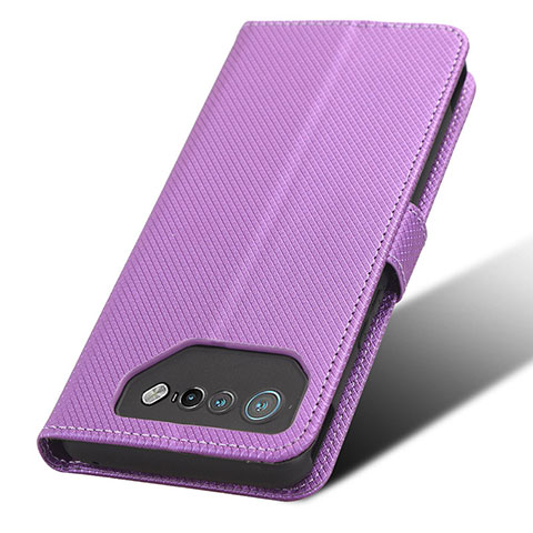 Coque Portefeuille Livre Cuir Etui Clapet BY7 pour Asus ROG Phone 7 Pro Violet